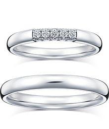 THREE SIDE スリーサイド(26PR15＆29PR) 504,900 円(税込) 結婚指輪